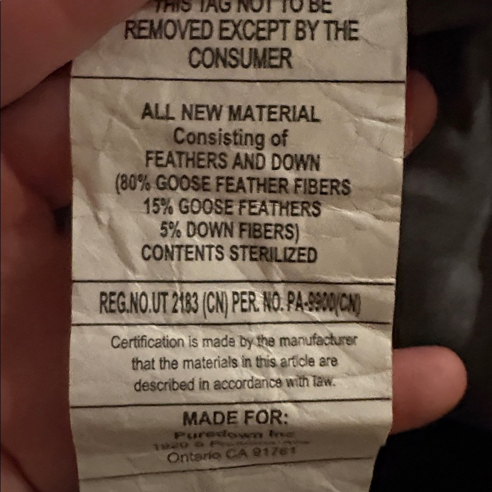 Luxurious Gray Down Comforter goose - Picture 2 of 4